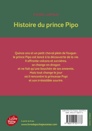 Livre Histoire du Prince Pipo - Pierre Gripari - verso
