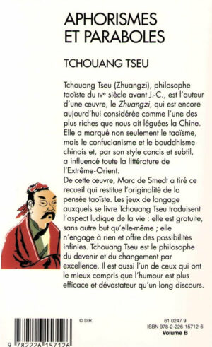 Livre Aphorismes et paraboles - Tchouang Tseu - verso