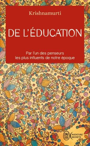 Livre De l'éducation Krishnamurti - couverture